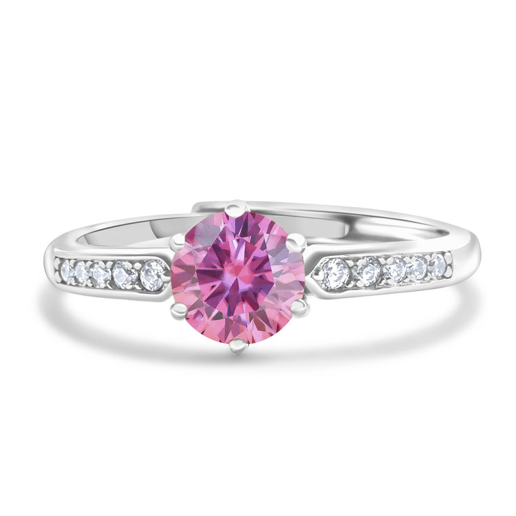 S925 Sterling Silver Moissanite Luxury Four-claw Couple Ring - Swefashionstore