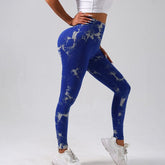 High Waist Tight Yoga Pants Tie-dye Breathable Workout Pants - Swefashionstore