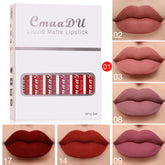 6 Boxes Of Matte Non-stick Cup Waterproof Lipstick - Swefashionstore