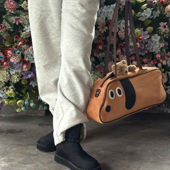 Virtue Pull Sausage Dog Cute Large Capacity Crossbody Shoulder Bag