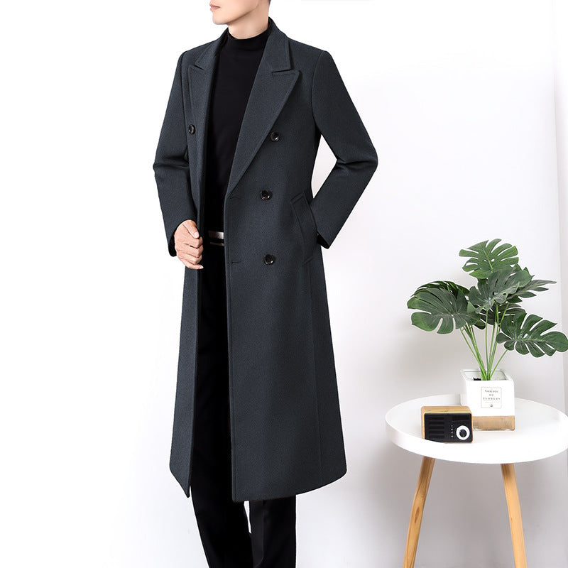 Men's Long Luxury Double-sided High-end Windbreaker