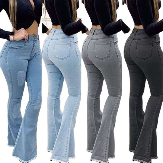 Women Fashion Elastic Ladies Jeans Pants - Swefashionstore