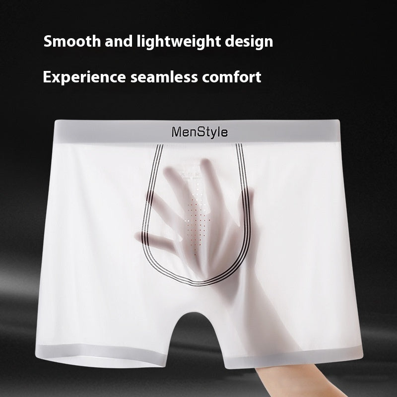 Satin Ice Silk Breathable Single-layer Bottom Crotch Seamless Boxers - Swefashionstore
