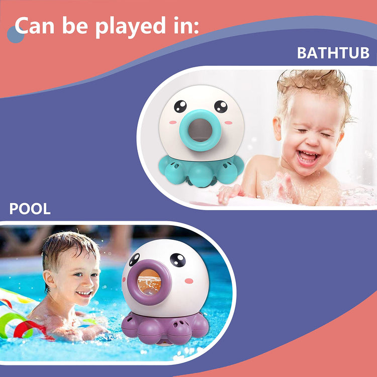 OCTOPUS Fountain Bath Toy Water JET Rotating Shower Bathroom Toy - Swefashionstore