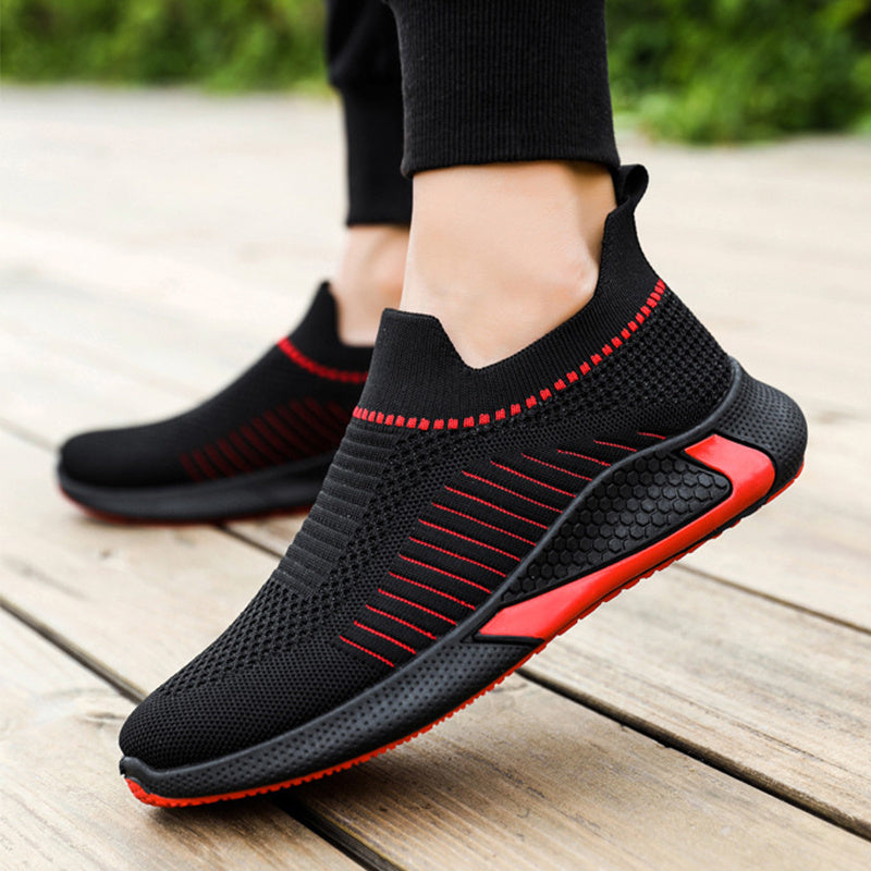 Modische Outdoor-Sneaker mit Mesh-Streifen-Design
