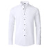 Solid Long Sleeve Shirt Fashion Slim Lapel Button Office Business Shirt Men&
