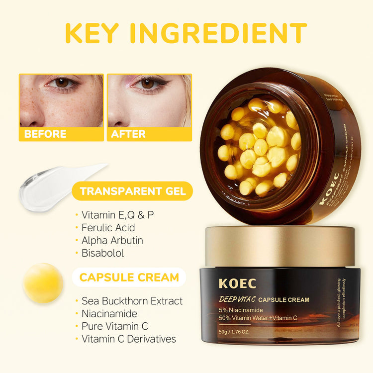 KOEC Deep Vita-C Collagen Facial Moisturizing Skin Care Cream - Swefashionstore