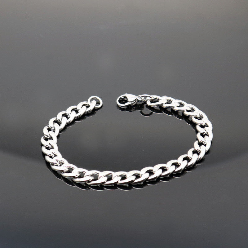 Titanium Steel Cuban Bracelet Trendy Men&