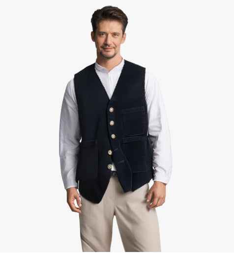 Corduroy Jacket Winter Solid Color Casual Blazer Fashion Warm Men Coat