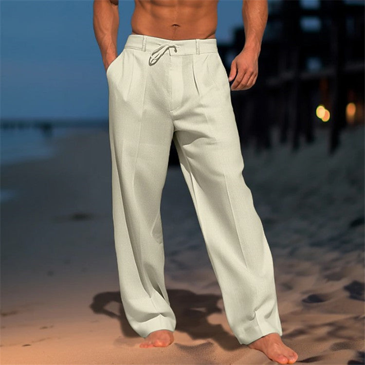 Casual Wide-Leg Straight Pants With Pockets For Men - Swefashionstore