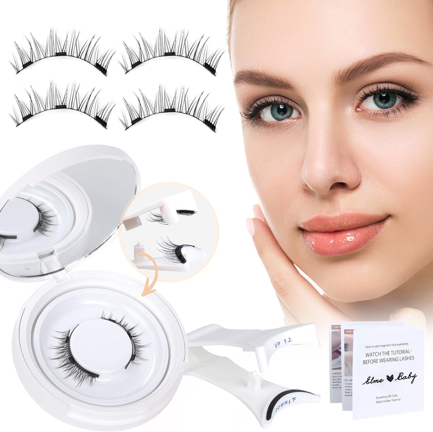 Natural Eyelashes Magnetic Suction False Eyelashes