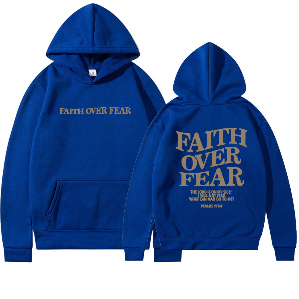 Faith Over Fear Christian Hoodie - Inspirational Hoodie for Daily Motivation - Swefashionstore