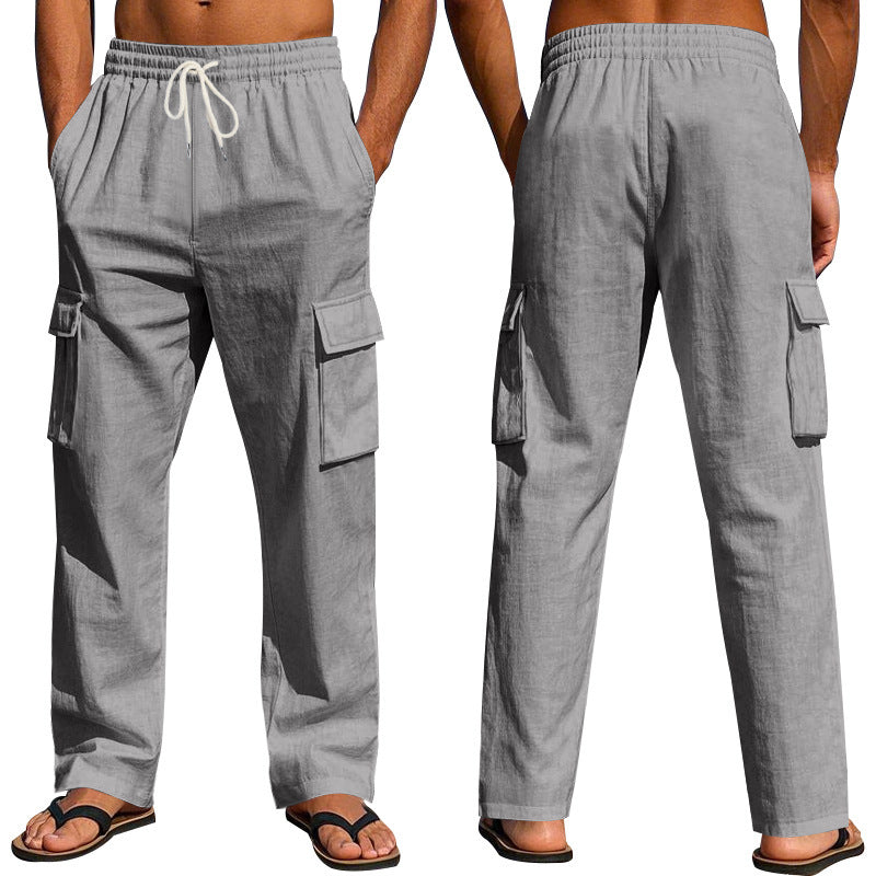 Herren-Arbeitskleidung, mehrere Taschen, lockere, lässige, trendige Hose mit weitem Bein