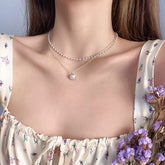 Summer Double-layer Pearls Necklace INS Fashion - Swefashionstore