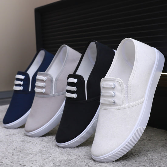 Slip-on Canvas Shoes Flat Women - Swefashionstore