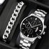 Quartz 10mm Steel Watch with Calendar Function - Swefashionstore