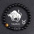 Twelve Constellation Black Glass Tiger-eye Bracelet - Swefashionstore