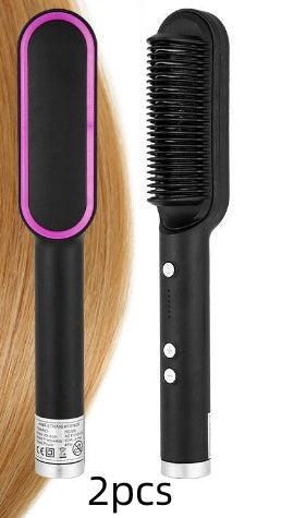 Hot Electric Hair Straightener And CurlingBrush