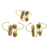 Classical Design Irregular Tourmaline Blue Stone Adjustable Bracelet - Swefashionstore