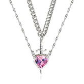 Heart And Sword Necklace Set - Swefashionstore