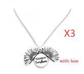 Sunflower Double Lettering Necklace - Swefashionstore