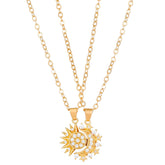 2pcs Necklace Sun And Moon Magnetic Pendant - Swefashionstore