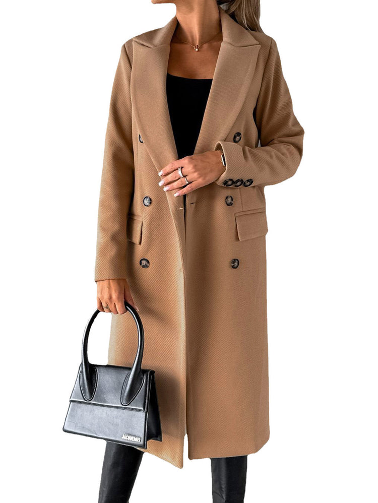 Long Sleeve Lapel Fashion Coat - Swefashionstore