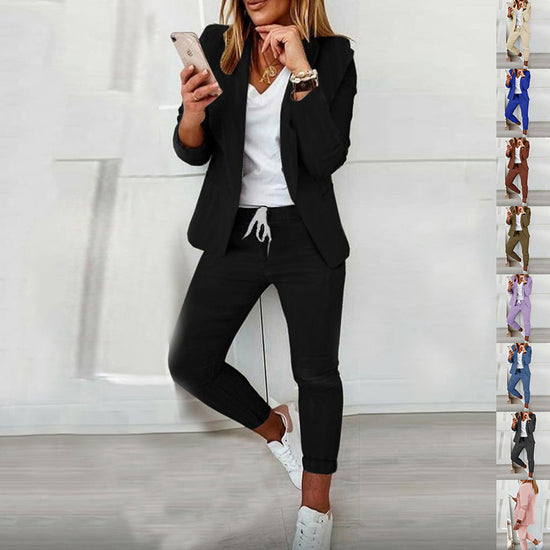 Ladies Fashion OL Suit Trousers Suit - Swefashionstore
