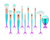Makeup Brushes Kit Maquiagem Maquillaje New Mermaid Foundation Eyebrow Eyeliner Cosmetic Makeup Brushes - Swefashionstore