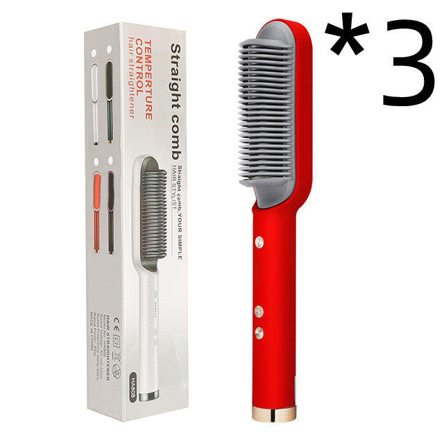 Hot Electric Hair Straightener And CurlingBrush