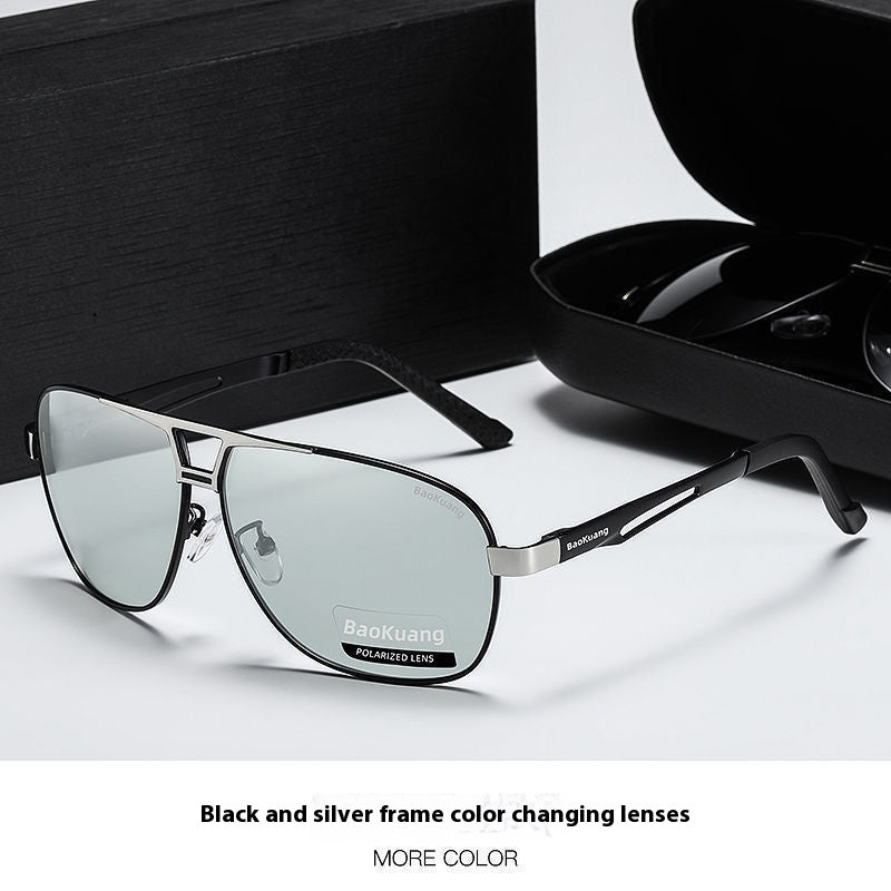 NEUE verfärbte Sonnenbrille für Herren mit doppeltem Verwendungszweck für Tag und Nacht