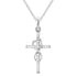 Alloy Pendant With Diamond And Eight-character Cross Necklace - Swefashionstore