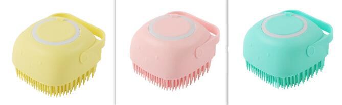 Silicone Dog Bath Massage Gloves Brush Pet Cat Bathroom Cleaning Tool Comb Brush For Dog Can Pour Shampoo Dog Grooming Supplies - Swefashionstore