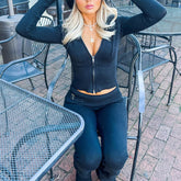 Hoodie Suit Women Long Pants Set - Swefashionstore