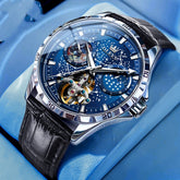 Fashion Starry Sky Mechanical Watch Business Hollow Waterproof Men - Swefashionstore
