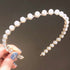 Sen Simple Pearl Thin Headband Hair Accessories Headband - Swefashionstore
