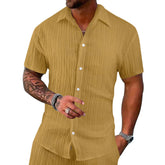 Polo Short Sleeve Button Casual Loose Short Sleeves Shirt - Swefashionstore