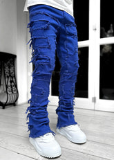 Long Tight Fit Stacked Jeans For Mens Clothing - Swefashionstore
