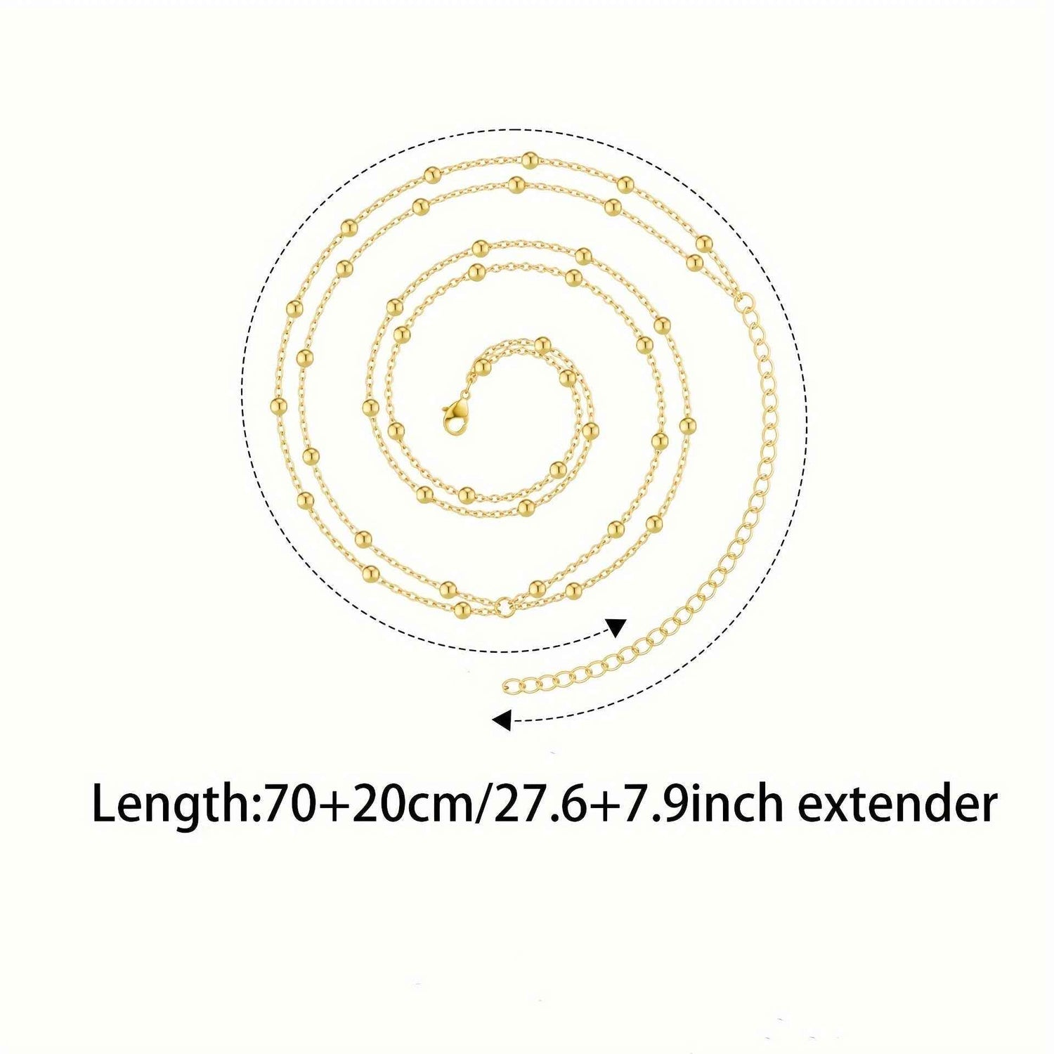 Personalized Fashion Waist Chain Double-layer Simplicity Round Beads Chain