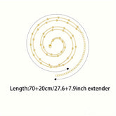 Personalized Fashion Waist Chain Double-layer Simplicity Round Beads Chain