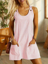 Summer Fashion U-Neck Sleeveless Casual Straight Slimming Mini Dress - Swefashionstore