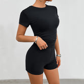 Slim Sports Suit Short-sleeved Round Neck T-shirt - Swefashionstore