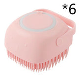 Silicone Dog Bath Massage Gloves Brush Pet Cat Bathroom Cleaning Tool Comb Brush For Dog Can Pour Shampoo Dog Grooming Supplies - Swefashionstore