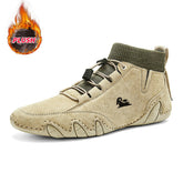 Fleece-lined Handmade Cotton Shoes Men - Swefashionstore