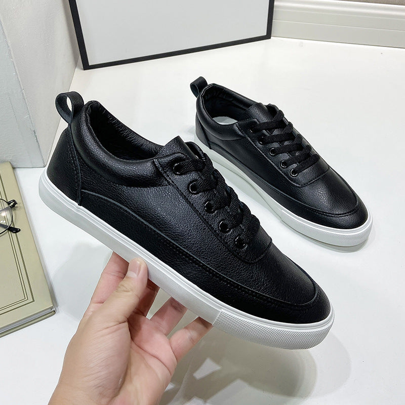 Weiße Schuhe Herren Vier Jahreszeiten Atmungsaktiv Teenager Reines Weiß