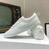 White Shoes for Men: Breathable Four Seasons Footwear for Teenagers in Pure White - Swefashionstore