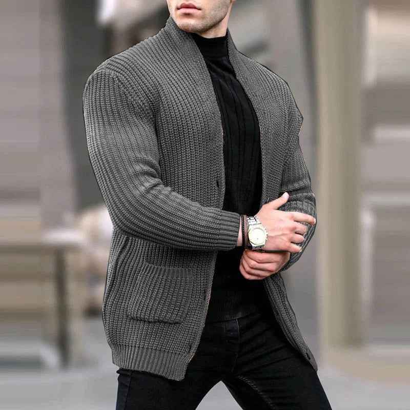 Fashion Casual Slim Fit Sweater in Solid Color for Effortless Style