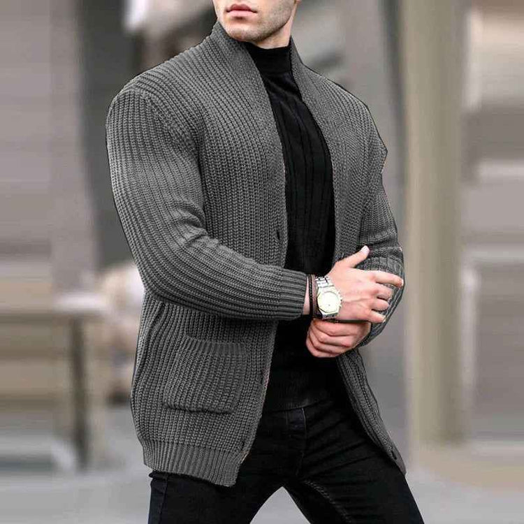 Fashion Casual Slim Fit Sweater in Solid Color for Effortless Style