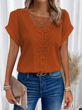 Summer Hollow Out Short-sleeved T-shirt - Swefashionstore