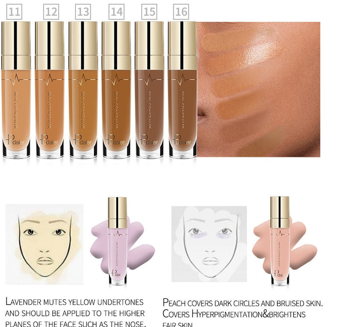 Pudaier foundation Professional Moisturizer Face Base MakeUp Long Lasting Convenient Concealer Makeup Cosmetic Concealer - Swefashionstore
